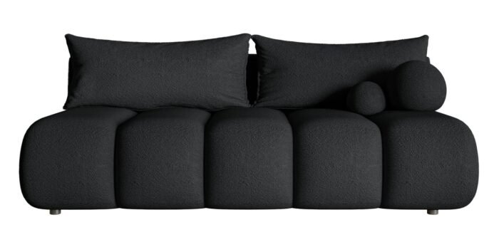 Sofa-lova DANDELINO MINI (su patalynės dėže) — Juoda / Boucle