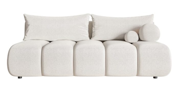 Sofa-lova DANDELINO MINI (su patalynės dėže) — Kreminė / Šenilas
