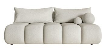 Sofa-lova DANDELINO MINI (su patalynės dėže) — Kreminė smėlio / Boucle