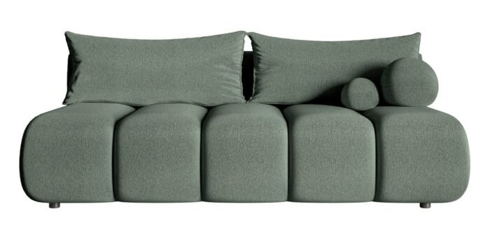 Sofa-lova DANDELINO MINI (su patalynės dėže) — Šalavijo žalia / Šenilas