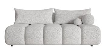 Sofa-lova DANDELINO MINI (su patalynės dėže) — Šviesiai pilka / Struktūrinis audinys
