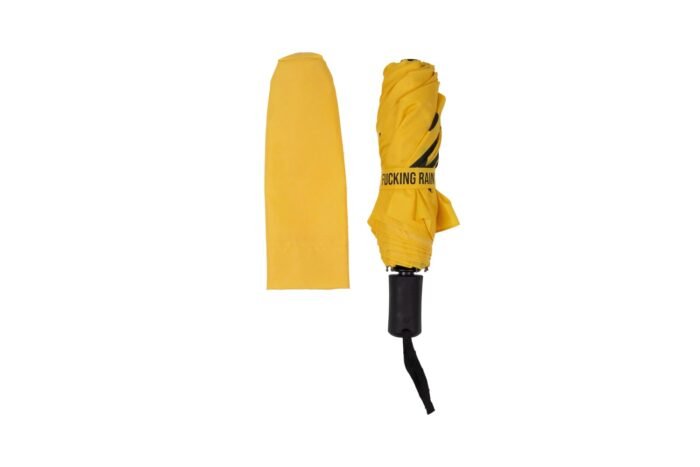Sulankstomas skėtis "Fucking Rain" Yellow