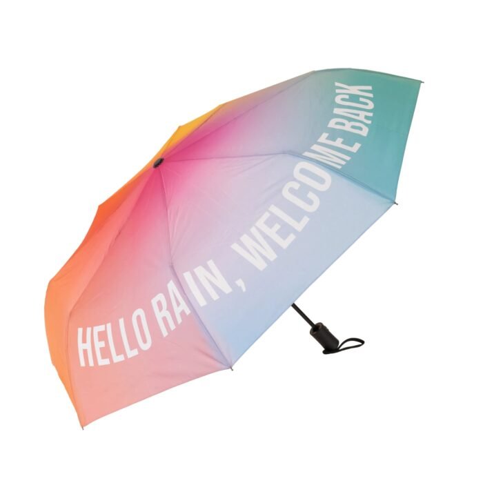 Sulankstomas skėtis "Hello Rain, Welcome Back" Gradient