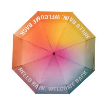 Sulankstomas skėtis "Hello Rain, Welcome Back" Gradient