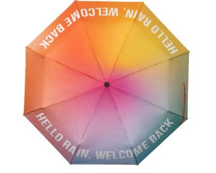 Sulankstomas skėtis "Hello Rain, Welcome Back" Gradient