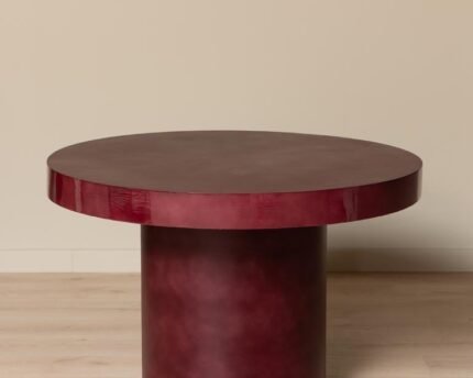 Valgomojo stalas, Ø120 cm, bordo