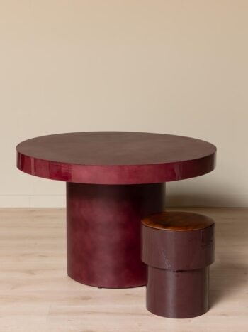 Valgomojo stalas, Ø120 cm, bordo
