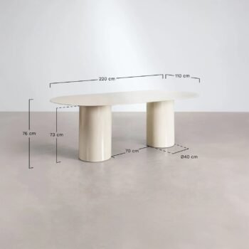 Valgomojo stalas ASGRI, 220x110 cm