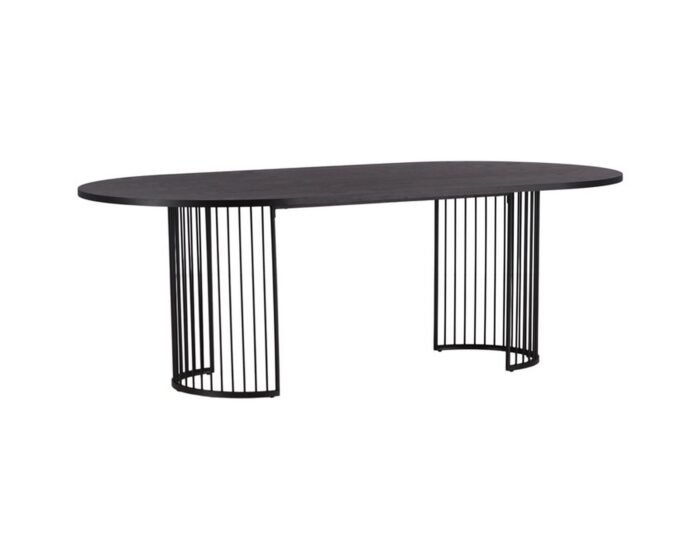 Valgomojo stalas HAMNESKÄR Black 110x220