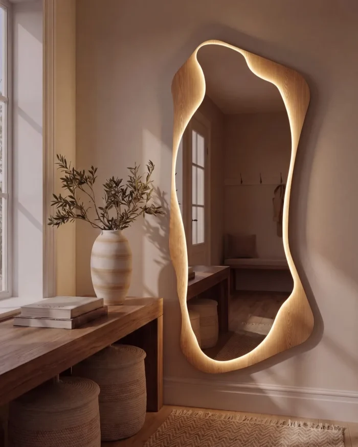 Veidrodis su LED apšvietimu LAMBLORE, 58x171 cm
