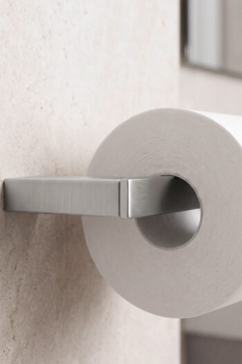 WC popieriaus laikiklis MELVA, šlifuoto plieno