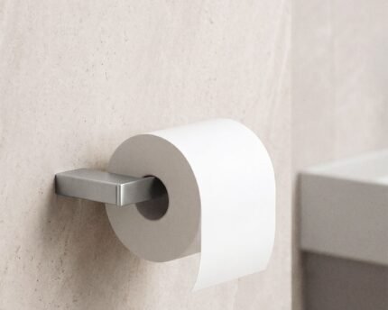 WC popieriaus laikiklis MELVA, šlifuoto plieno