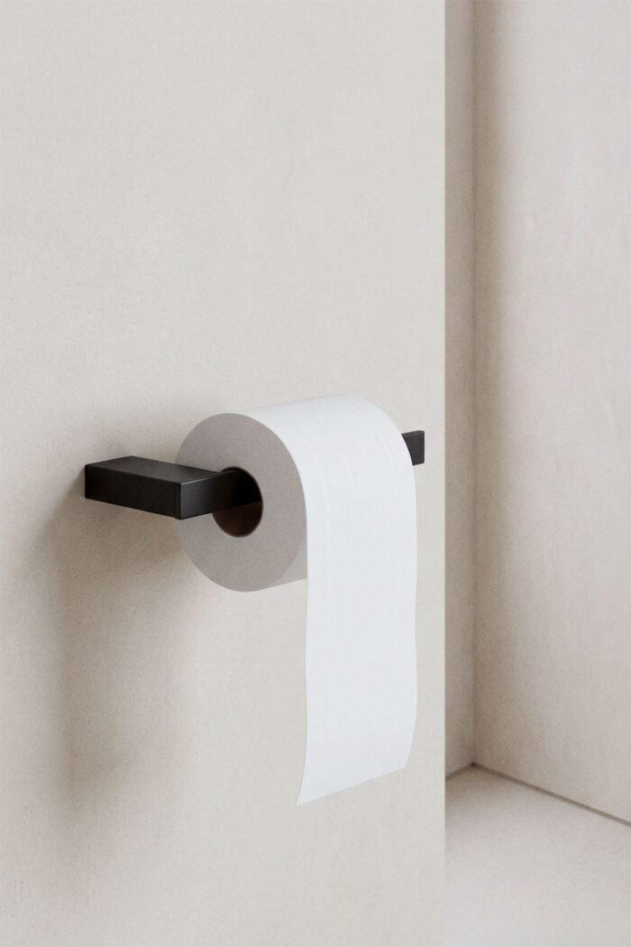 WC popieriaus laikiklis MELVA, juodas