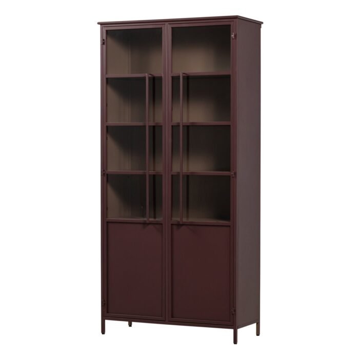 Indauja FLORESTA, vyno raudona, 99x45xH203 cm (2 durelės)