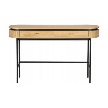 Konsolinis staliukas LUNERA su 2 stalčiais, 120x30 cm — iš priekio