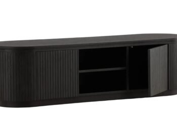 TV spintelė MALMEN, 160 cm, juodas ąžuolas