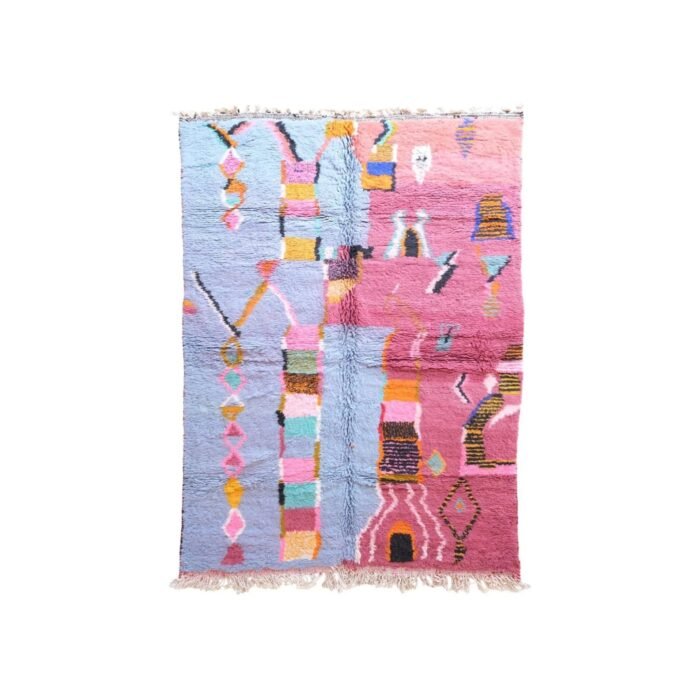 Abstract Moroccan wool rug