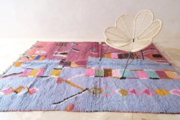 Abstract Moroccan wool rug