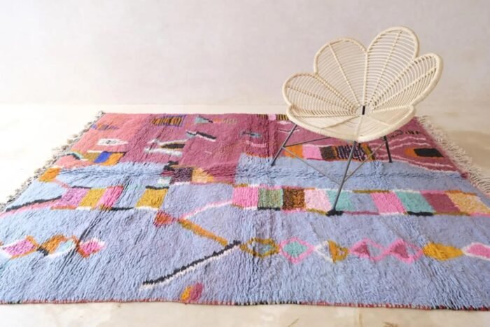 Abstract Moroccan wool rug