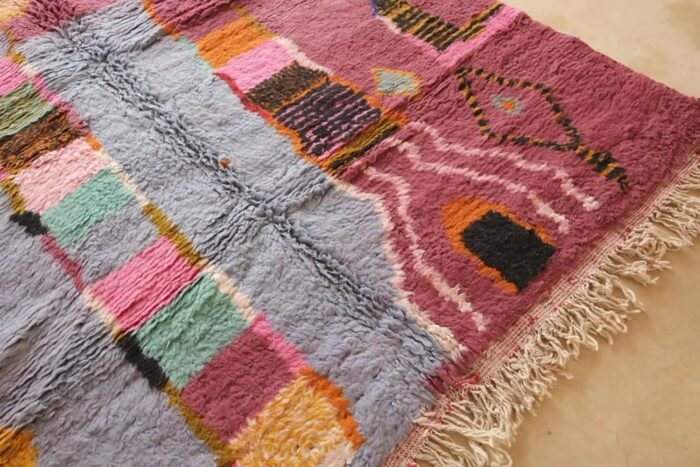 Abstract Moroccan wool rug