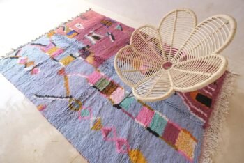 Abstract Moroccan wool rug
