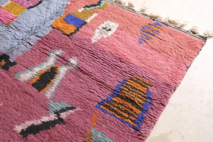 Abstract Moroccan wool rug