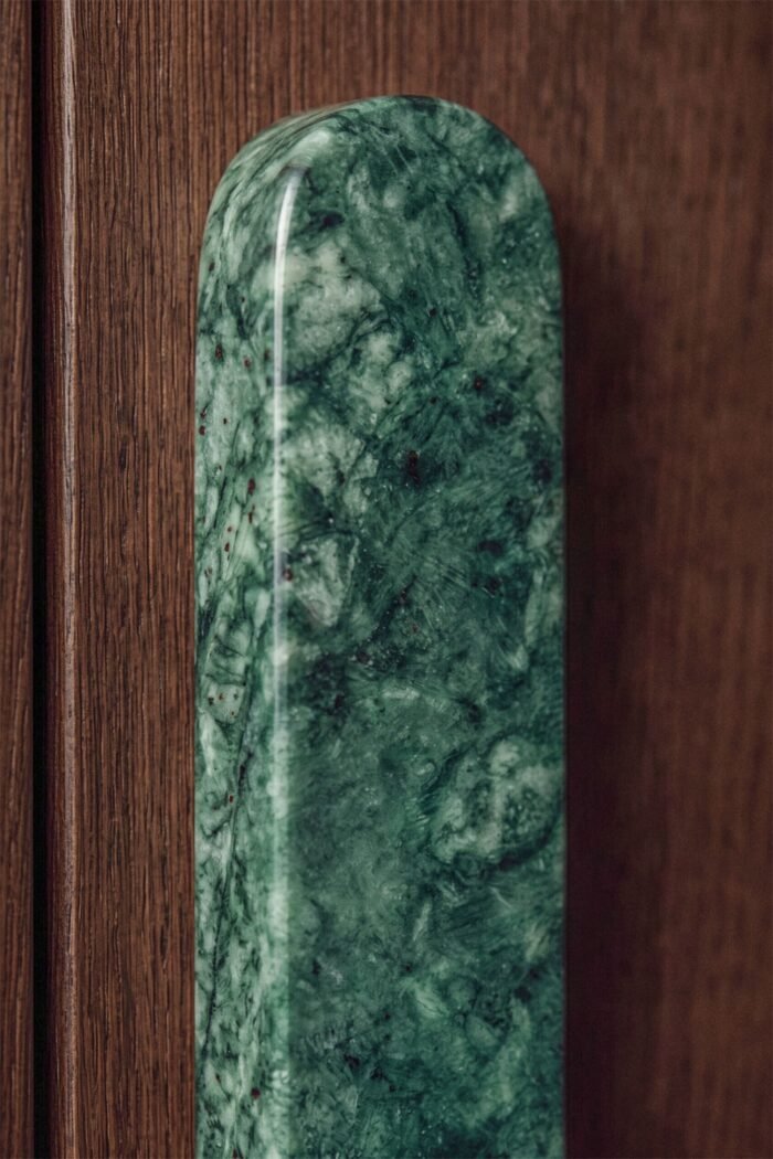 Akmeninės baldų rankenėlės MINTA, žalias Udaipur marmuras