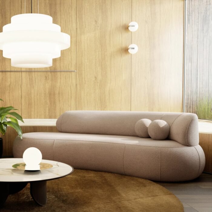 Asimetriška sofa ONDRA, atlošas dešinėje