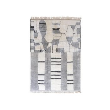 Berber rug with an elegant abstract design, pure wool