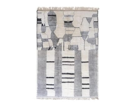 Berber rug with an elegant abstract design, pure wool