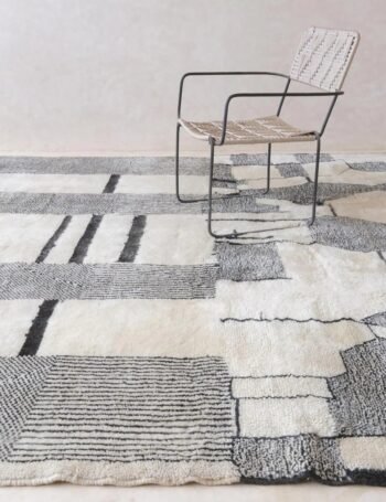 Berber rug with an elegant abstract design, pure wool