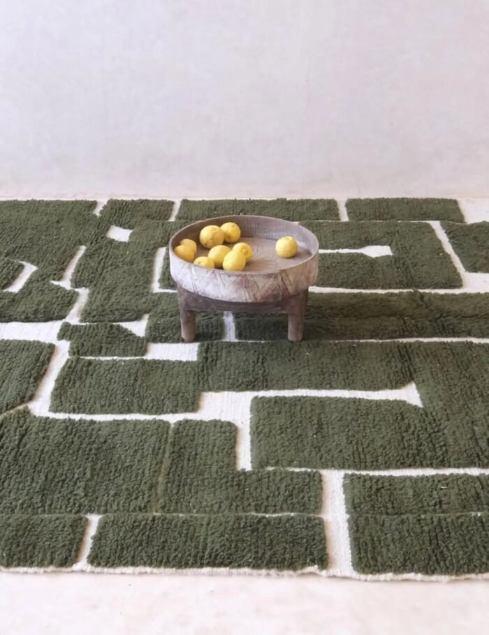 Chic ethnic Berber wool rug
