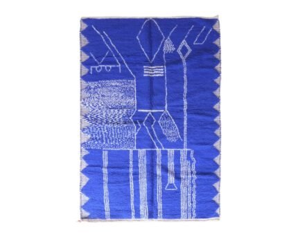 Graphic and contemporary Berber wool rug