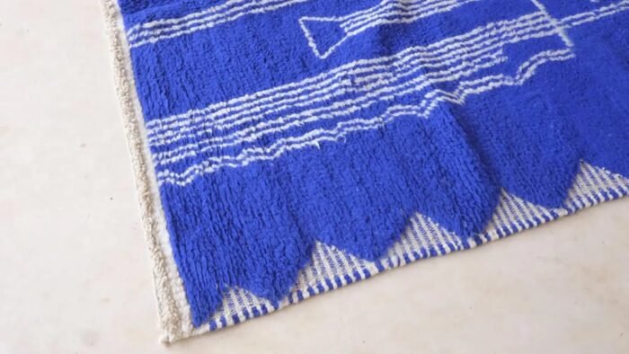 Graphic and contemporary Berber wool rug