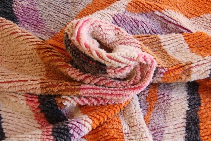 Graphic and original Berber rug, pure wool
