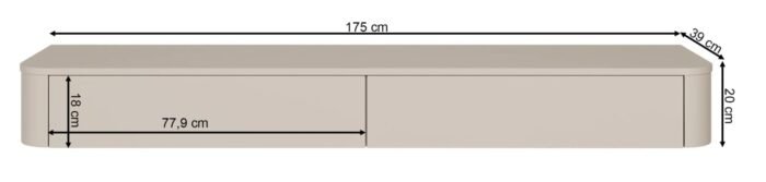 Kabinama TV spintelė VARNA SLIM, 175 cm
