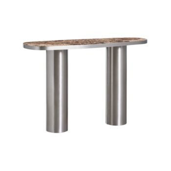 Konsolinis staliukas FERTRIX, 120x40 cm, rudo Emperador marmuro