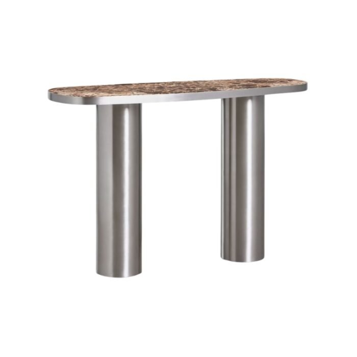 Konsolinis staliukas FERTRIX, 120x40 cm, rudo Emperador marmuro