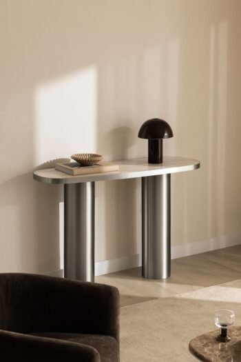 Konsolinis staliukas FERTRIX, 120x40 cm, travertino