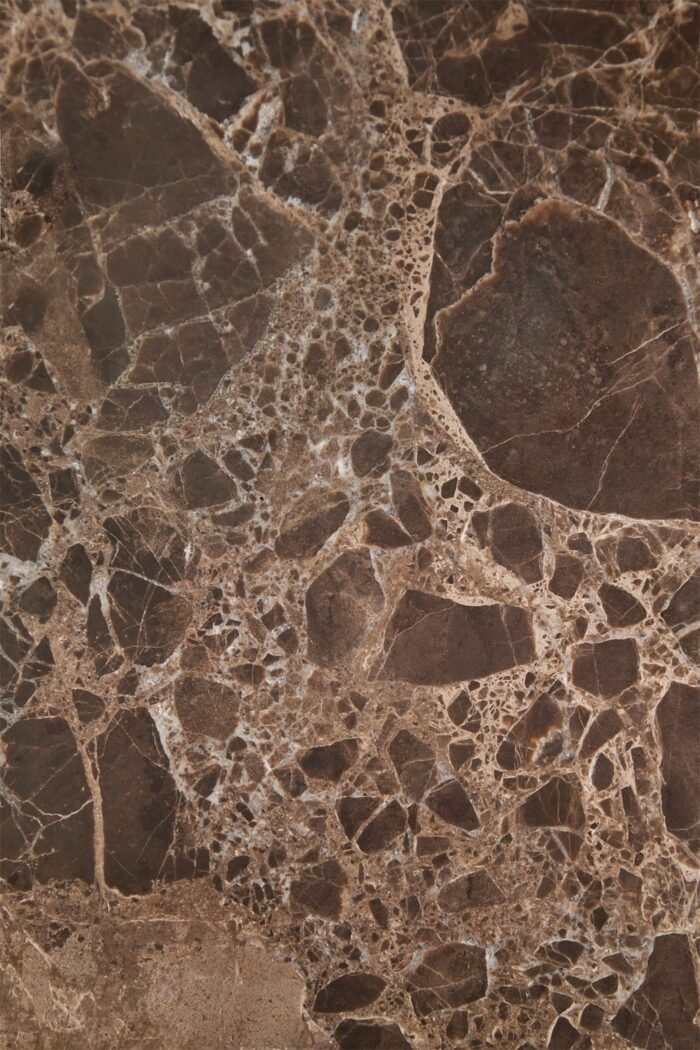 Marmurinis praustuvas FRANCESCA, 40x40 cm, rudas Emperador marmuras — 7