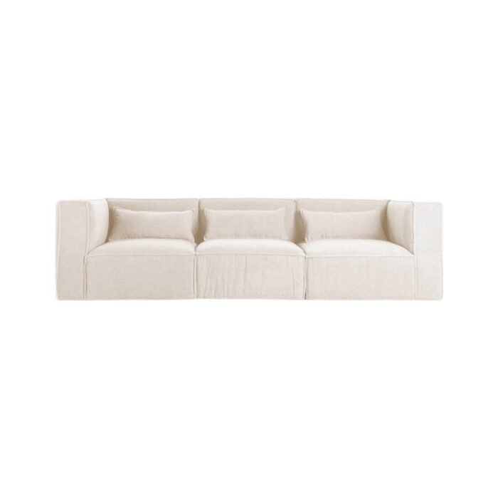 Modulinė sofa HALDEN su 2 kampiniais ir viduriniu moduliais, 3 dalys, 266 cm — Kreminė (bouclé)