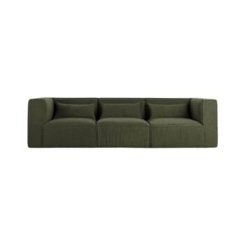Modulinė sofa HALDEN su 2 kampiniais ir viduriniu moduliais, 3 dalys, 266 cm — Samanų žalia (bouclé)