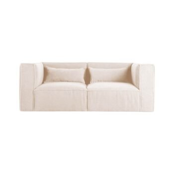 Modulinė sofa HALDEN su 2 kampiniais moduliais, 2 dalys, 190 cm — Kreminė (bouclé)