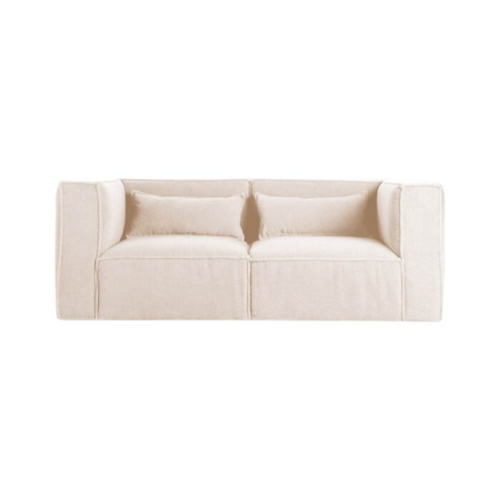 Modulinė sofa HALDEN su 2 kampiniais moduliais, 2 dalys, 190 cm — Kreminė (bouclé)
