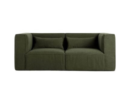 Modulinė sofa HALDEN su 2 kampiniais moduliais, 2 dalys, 190 cm — Samanų žalia (bouclé)
