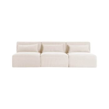 Modulinė sofa HALDEN su 3 viduriniais moduliais, 3 dalys, 228 cm — Kreminė (bouclé)