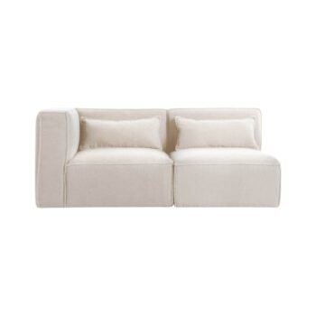 Modulinė sofa HALDEN su kampiniu ir viduriniu moduliais, 2 dalys, 171 cm — Kreminė (bouclé)