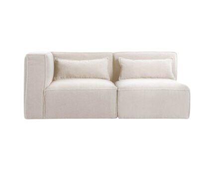 Modulinė sofa HALDEN su kampiniu ir viduriniu moduliais, 2 dalys, 171 cm — Kreminė (bouclé)