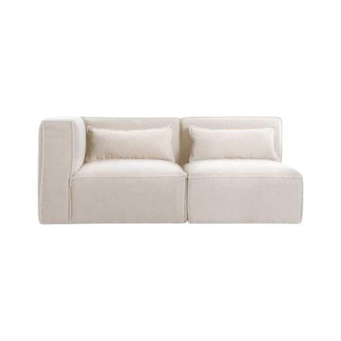 Modulinė sofa HALDEN su kampiniu ir viduriniu moduliais, 2 dalys, 171 cm — Kreminė (bouclé)