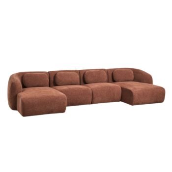 Modulinė sofa HOLMEN su dvigubu gultu, 4 dalys, 356 cm